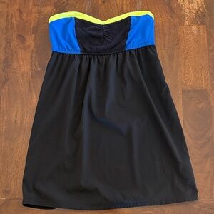 Hurley Strapless Dress - Black, Blue, Yellow. Hurley women’s M